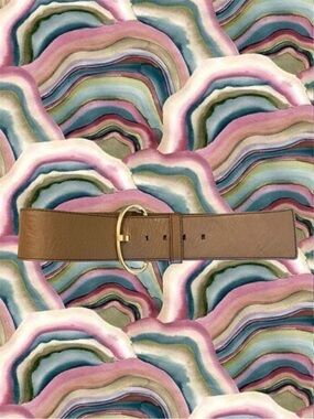 Banana Republic Taupe Brown Leather Belt Size S Made in Italy